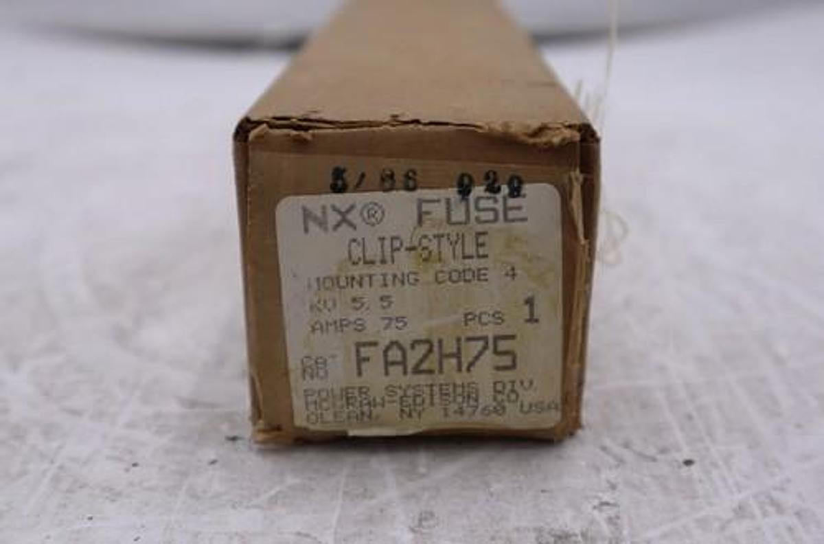COOPER POWER SYSTEMS, TRANSFORMER PROTECTION FUSE, FA2H75, TYPE NX, 5.5 KV L-175
