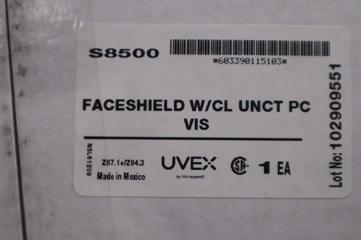 LOT OF 4 - High Performance S8500 Faceshield W/CL UNCT PC VIS - STOCK SGF96