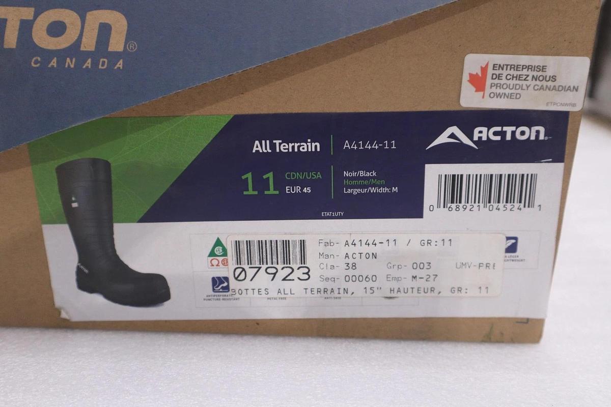 Used ACTION All Terrain 15" Composite Toe Rubber Work Boots A4144-11 - STOCK SGF100