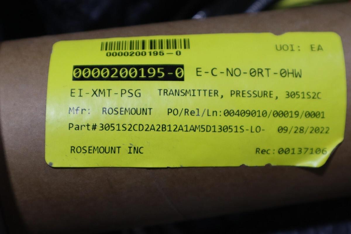 Used Rosemount Pressure Transmitter 1199MNC15AEFW71DA60 / 1199M NEW IN BOX STOCK GS14
