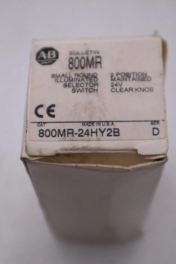 Used NEW ALLEN-BRADLEY 800MR-24HX2B SER D SELECTOR SWITCH 24V AC/DC #H327A