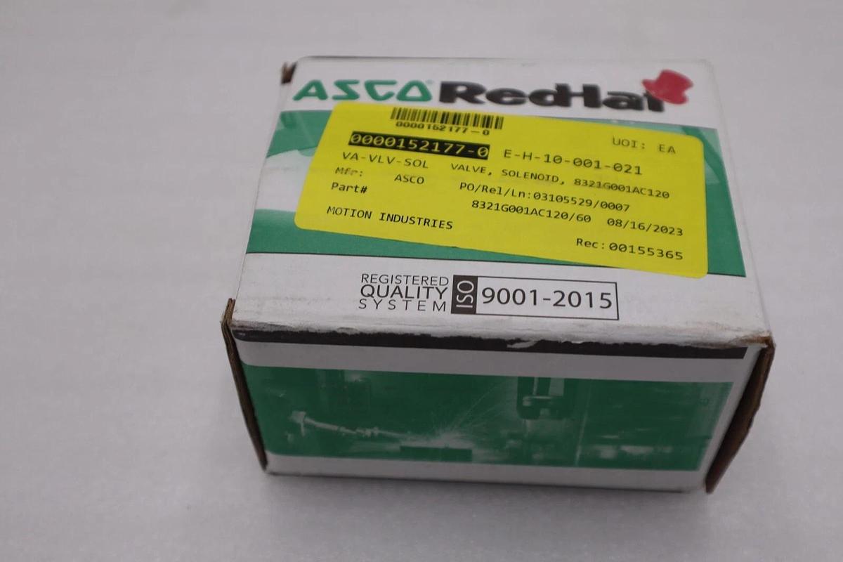 Used NEW ASCO 8321G001/ 8321G001AC120/60 3-Way NC Brass Solenoid Valve STOCK G548