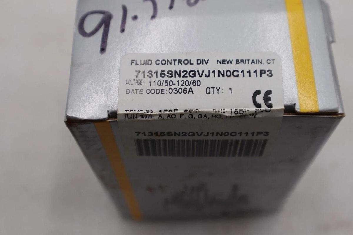 Used NEW PARKER 71315SN1GNJ1N0C111P3 3-WAY SOLENOID VALVE NORMALLY CLOSED STOCK L-573