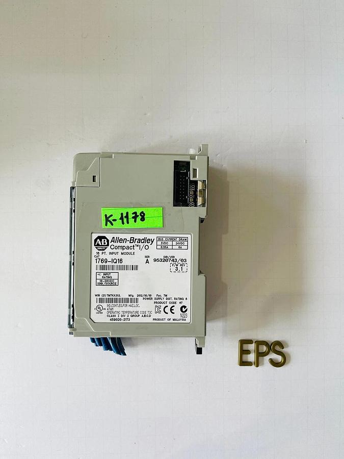 Used Allen-Bradley 1769-IQ16 SER A Compact I/O Module #K-1178