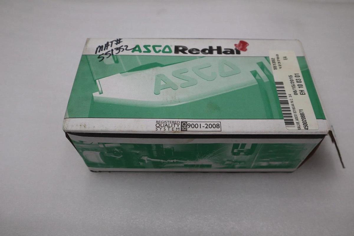 Used NEW ASCO Red Hat EF8316G044 Solenoid Valve Solenoid 120V 60Hz STOCK G538