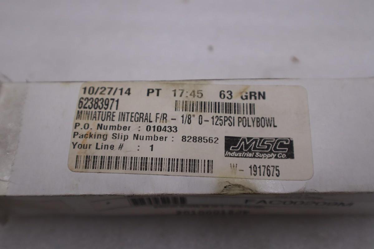 Jupiter Pneumatics Filter Regulator 20100012JP - NEW IN BOX - STOCK GF779A
