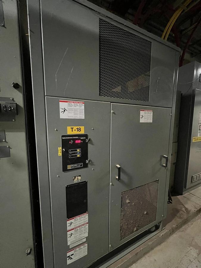 Used SQUARE D CAST COIL DRY TYPE TRANSFORMER 1500/2000 KVA 4160 DELTA / 480Y/277