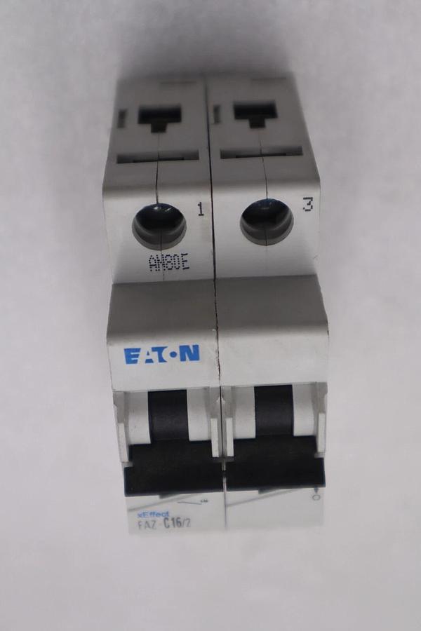 Used Moeller Eaton FAZ-C16/2 Circuit Breaker 16A 16 Amp 2-Pole STOCK K-3483