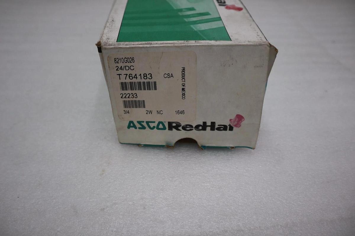 Used NEW IN BOX ASCO RED HAT 8210G026 120V 300PSI 3/4" NSMP STOCK H19