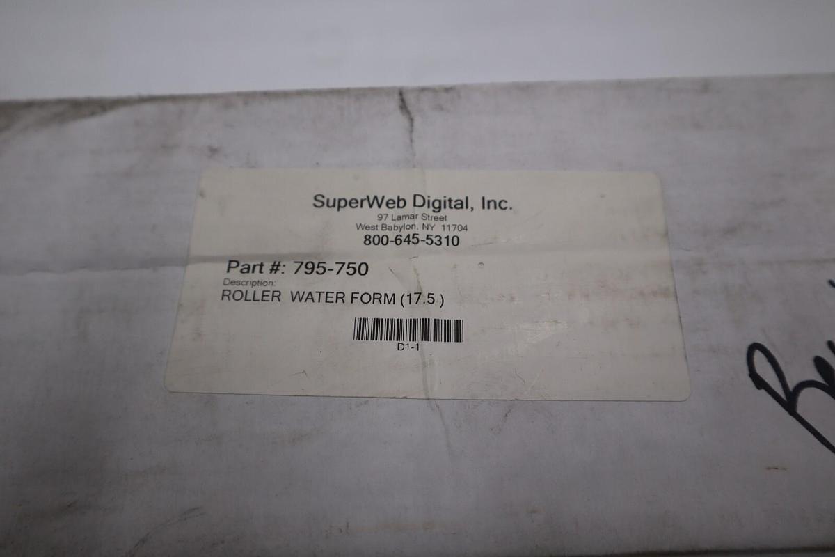 NEW SUPERWEB INK ROLLER WATER FORM 17.5 IN 795-751 STOCK W-40