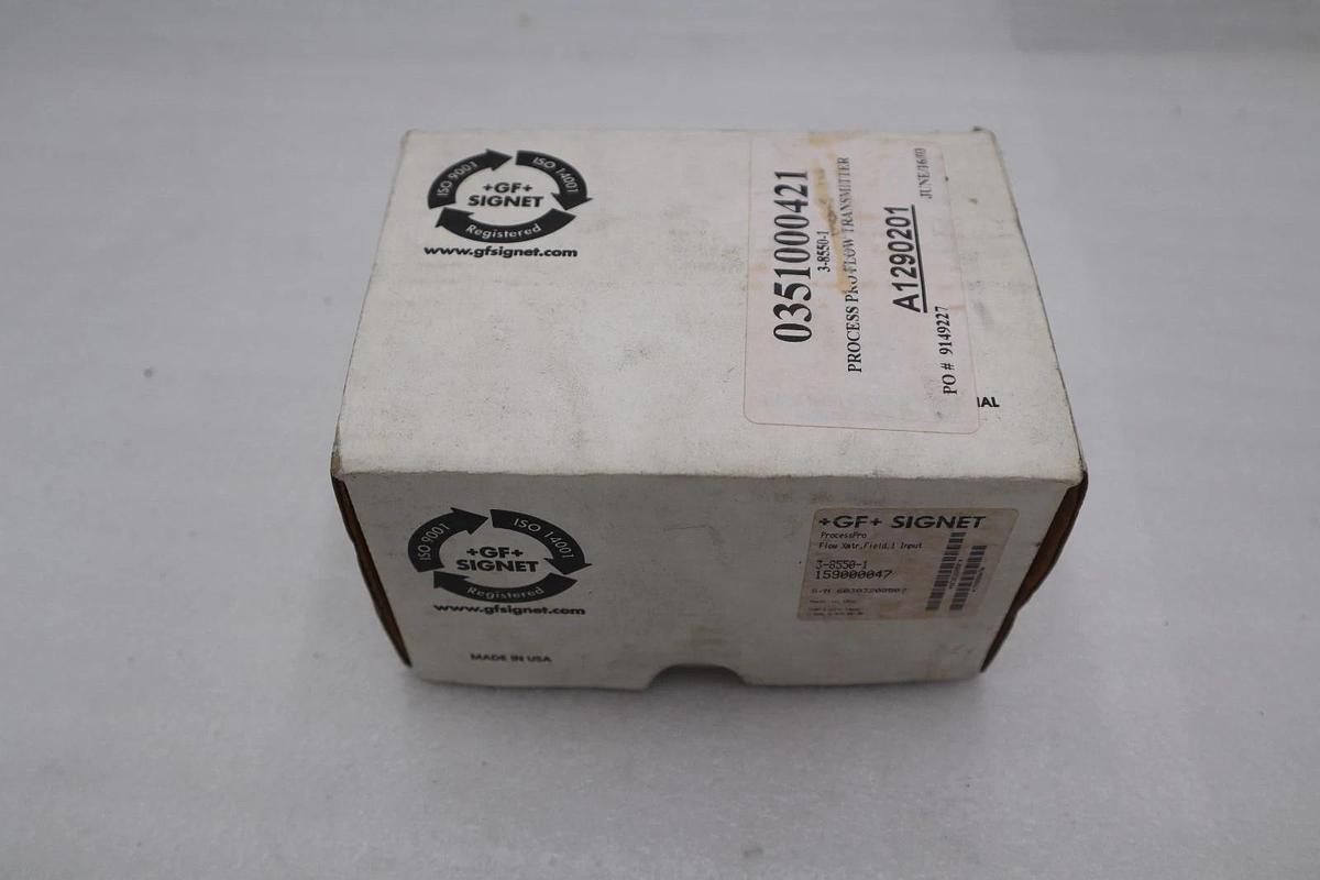 GEORGE FISCHER SIGNET 159000047 385501 PROCESS FLOW METER 3-8550-1 NEW #5581A