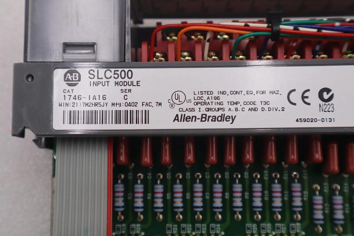 Used ALLEN BRADLEY 1746-IA16 SLC500 INPUT MODULE SERIES C STOCK #K-1292