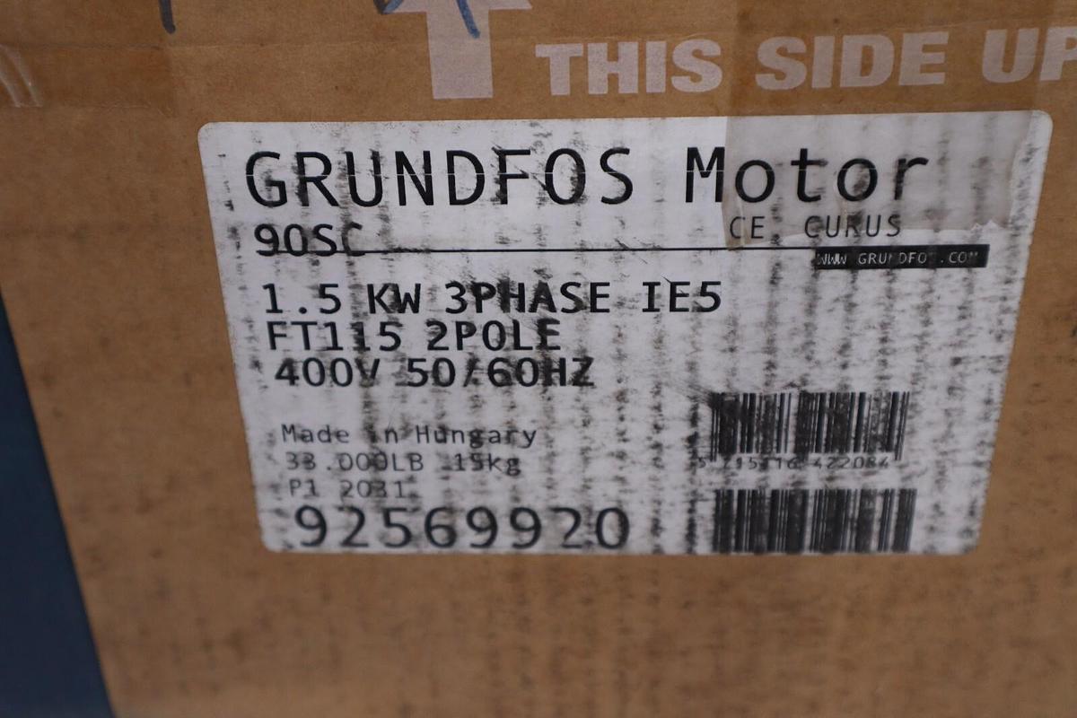 Grundfos Pump Motor 90SC 1.5 KW 400V 50/60HZ 92569920 NEW IN BOX STOCK H746