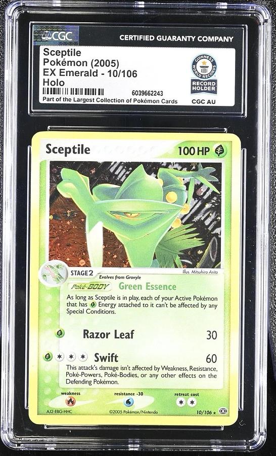 Used 2005 Pokemon EX Emerald Sceptile 10/106 Holo Rare CGC WORLD RECORD 1/1 1 Of 1