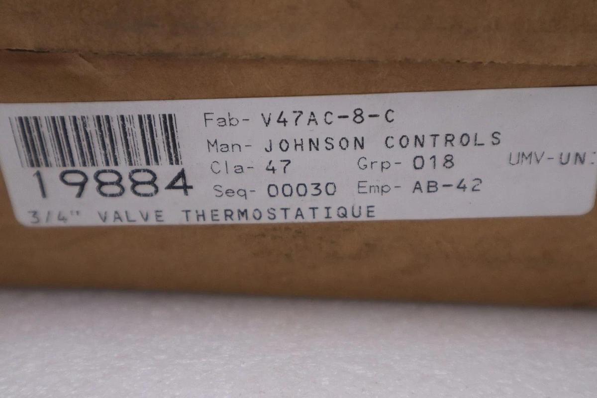 Used Johnson Controls V47AC-8C Regulating Valve 2 Way 3/4" NPT 150psi - STOCK GF448A
