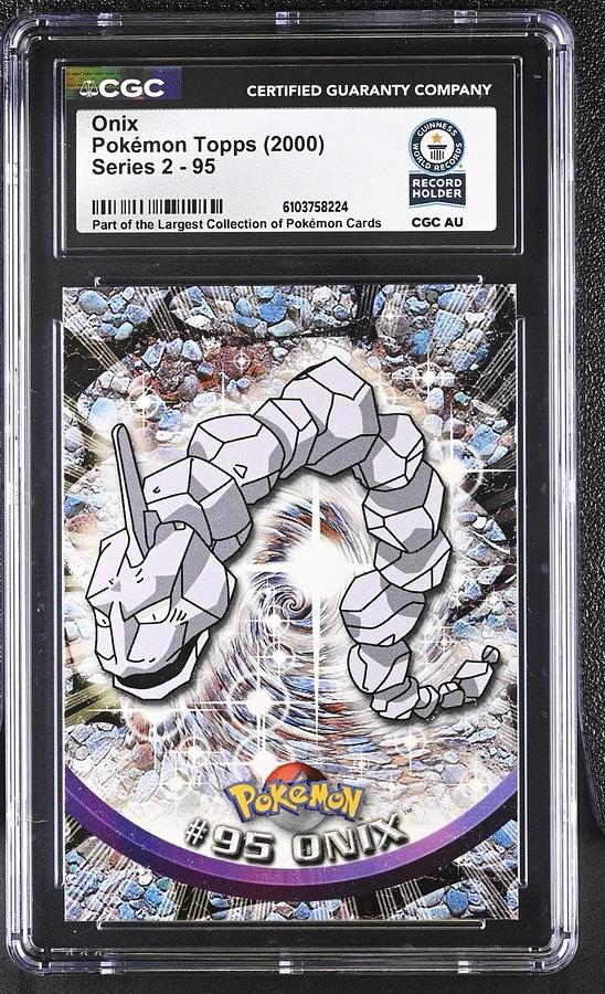Used 2000 TOPPS POKEMON TV ANIMATION SERIES 2 #95 ONIX CGC GUINNESS WORLD RECORD 1/1