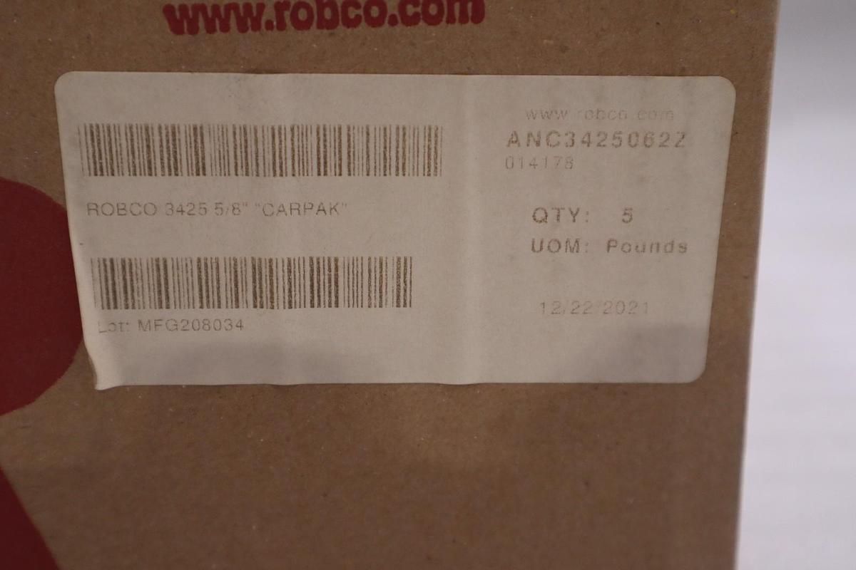 ROBCO ANC3425062Z 3425 5/8" CARPAK 5 POUNDS - NEW IN BOX - STOCK GF851