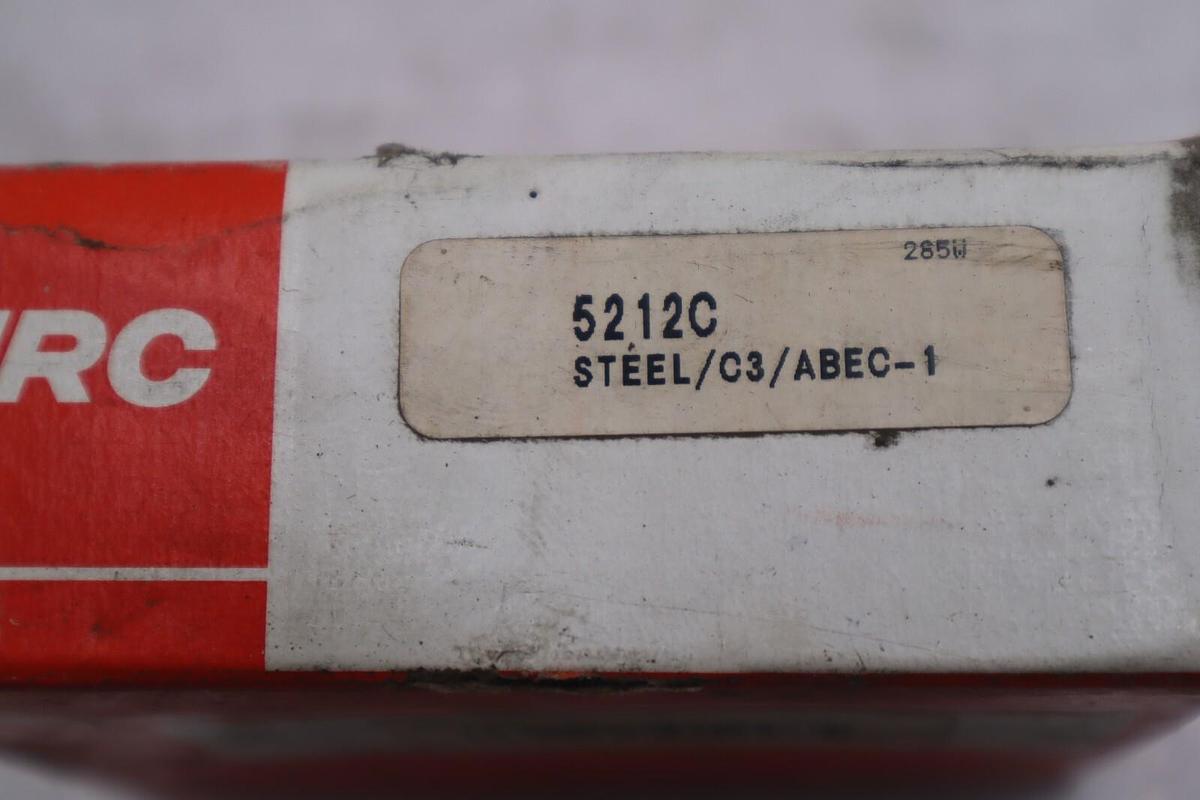 Used LOT OF 2 NEW OPEN BOX MRC 5212C STEEL/C3/ABEC-1 BEARING STOCK B-787