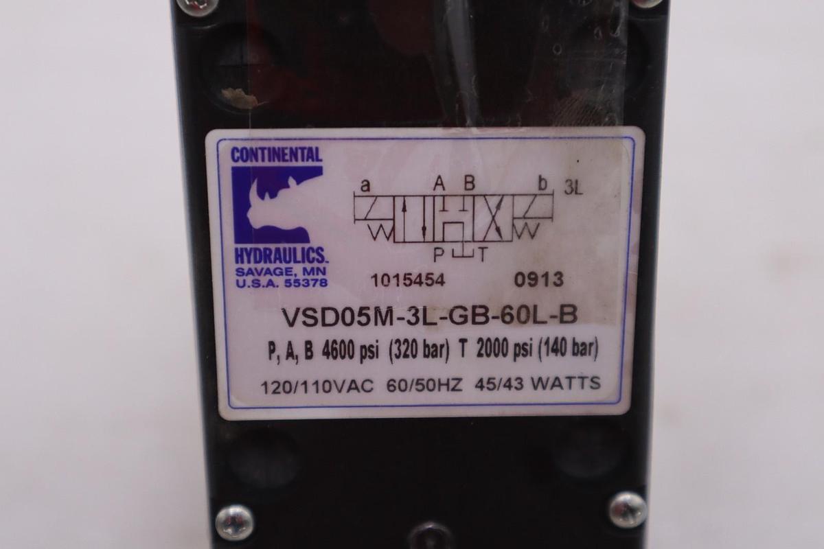 CONTINENTAL HYDRAULICS VSD05M-3L-GB-60L-B DIRECTIONAL CONTROL VALVE - #GF1078