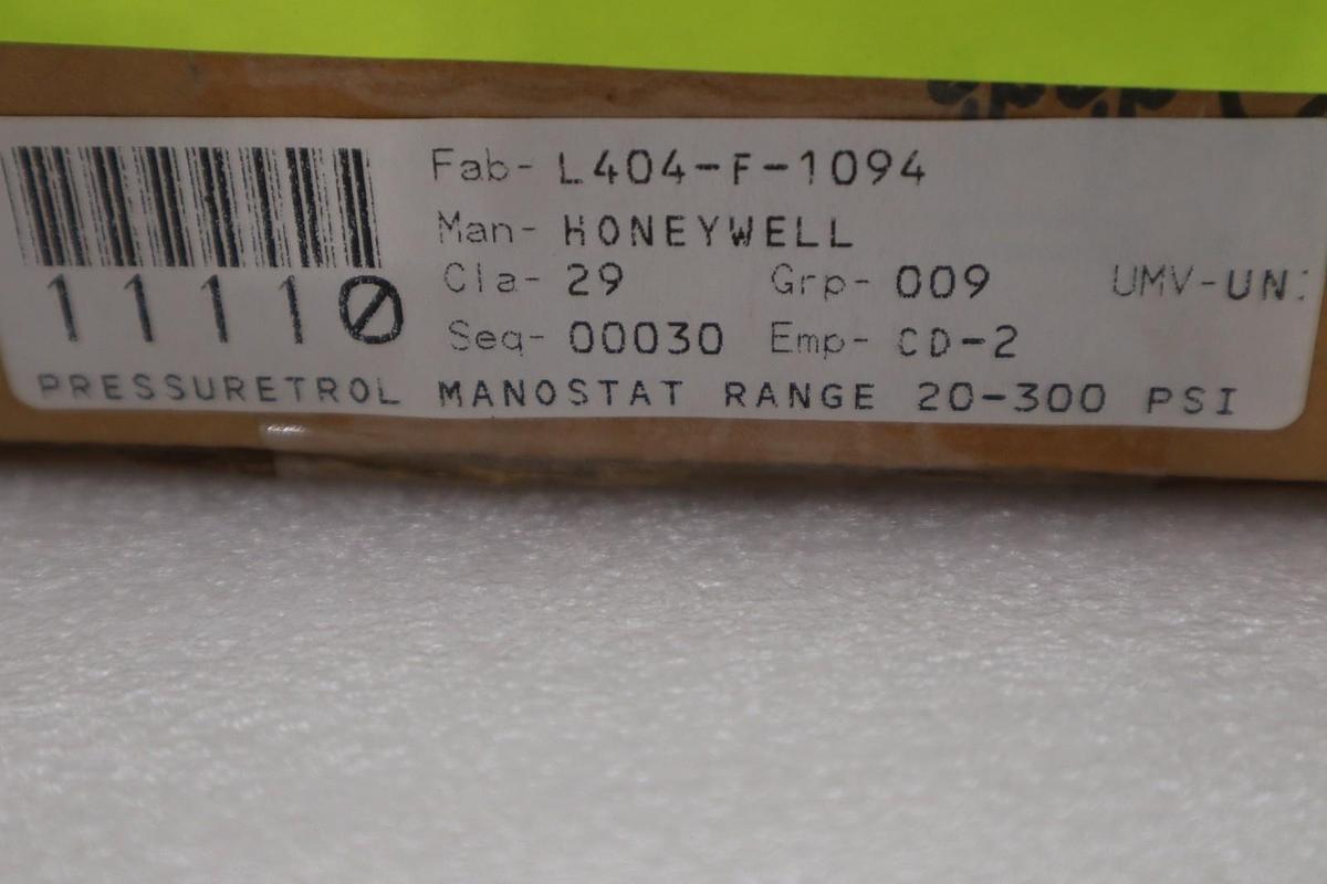 Used NEW OPEN BOX Honeywell L404F 1094 Pressure Control Switch STOCK SGF151