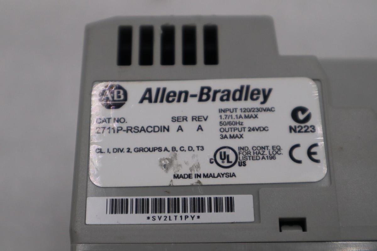Used Allen Bradley 2711P-RSACDIN PanelView Plus 24 VDC Power Supply Module K-639