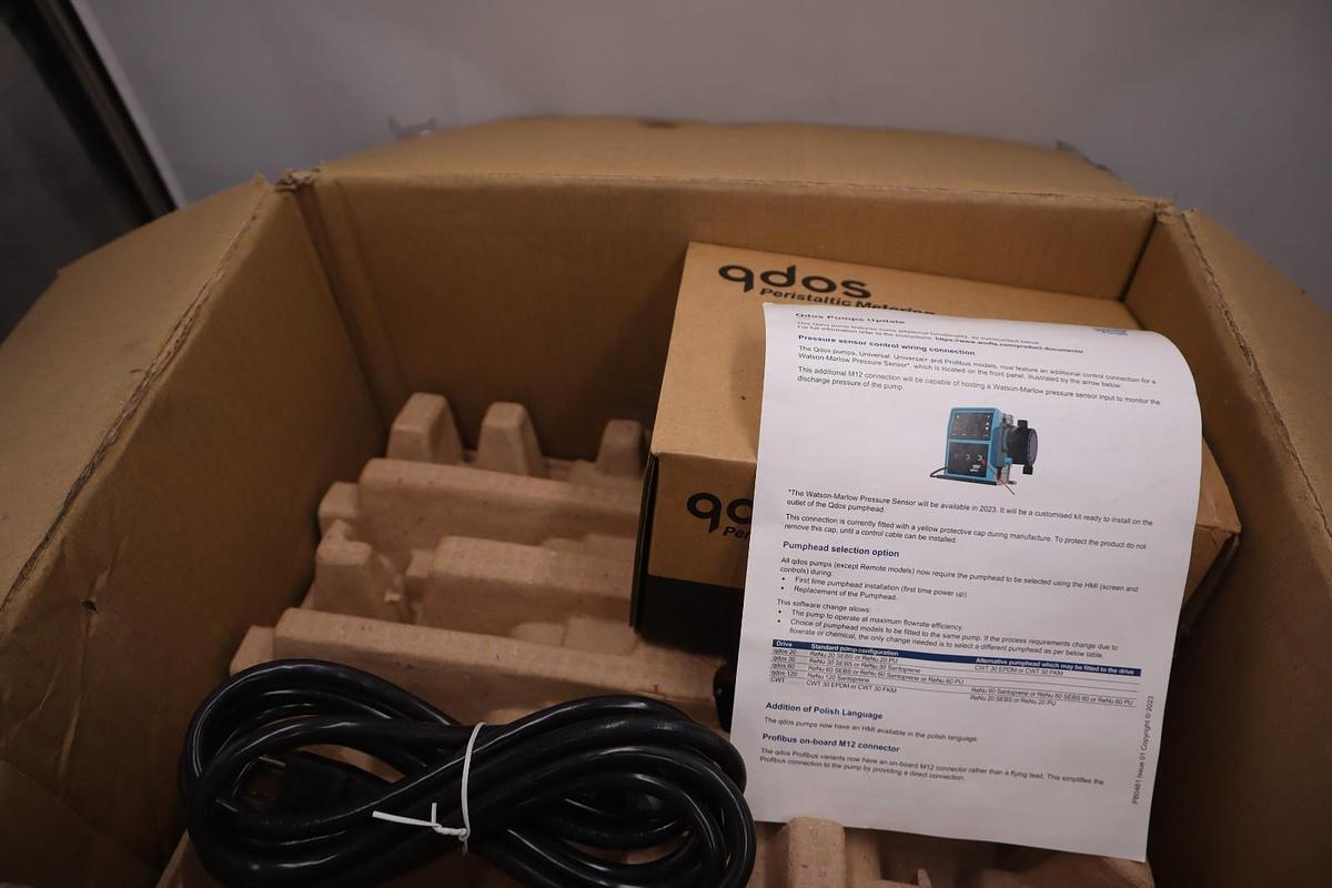 Used WATSON MARLOW 0M0.324L.GLA Qdos 60 - Metering Peristaltic Pump NEW IN BOX #GF468