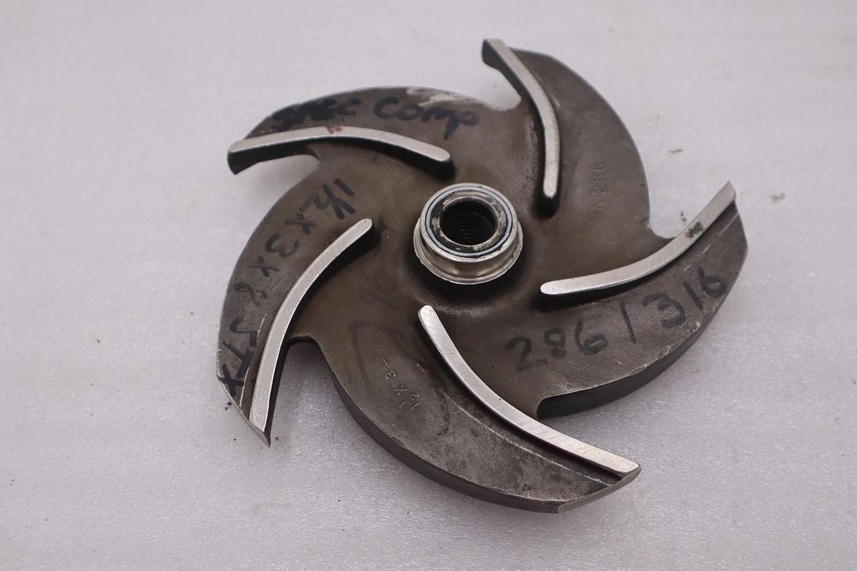 GOULDS 316STX  1-1/2 X 3-8 5 VANE IMPELLER 8.375" DIAMETER - STOCK G409B