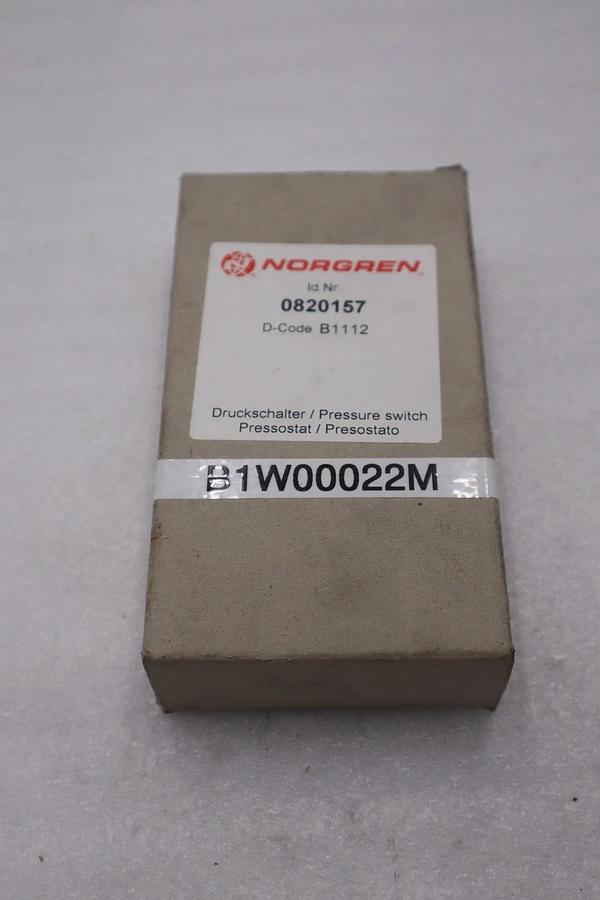 NEW OPEN BOX NORGREN 0820157 PRESSURE SWITCH 0.2 12 bar STOCK G104B