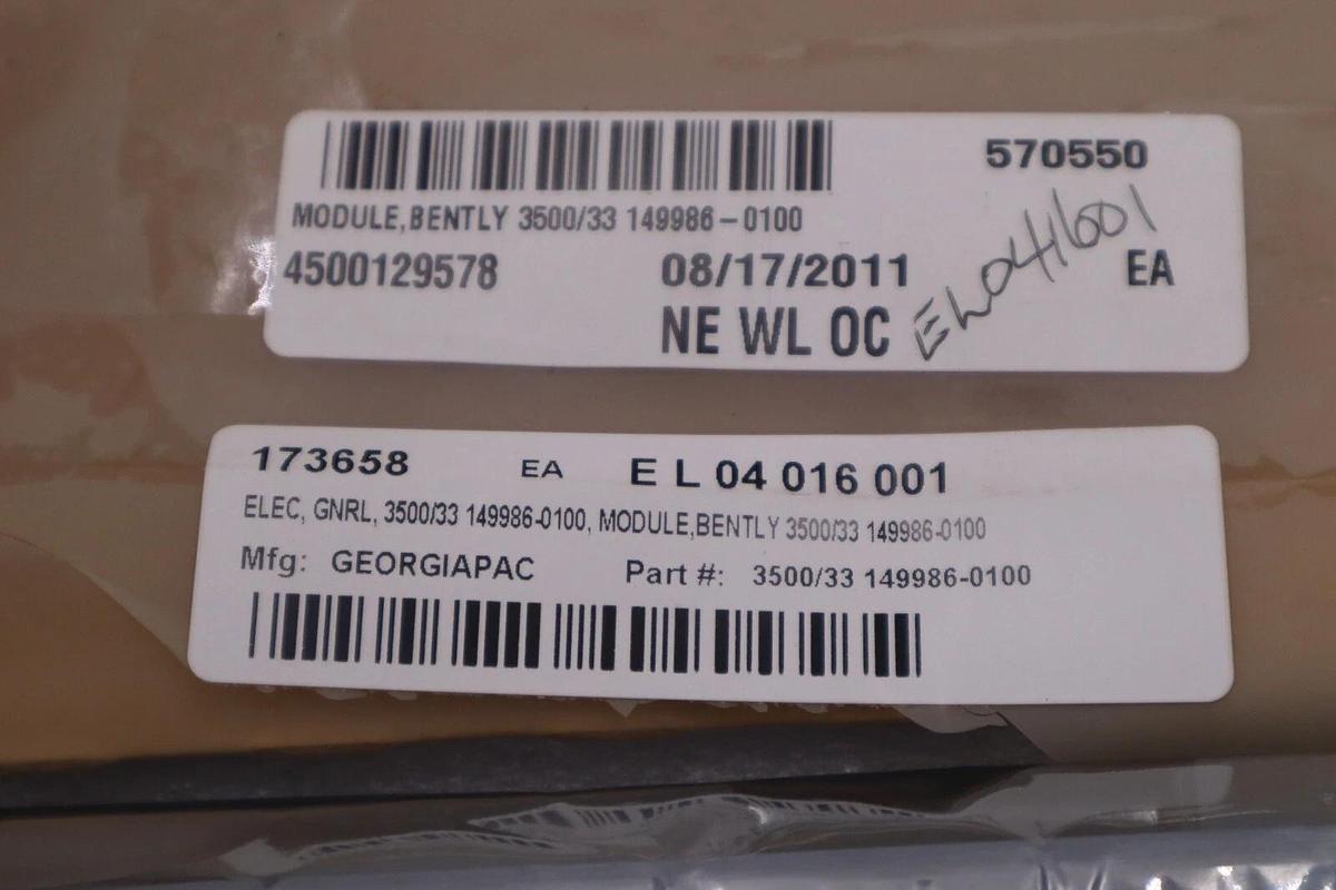 Bently Nevada 149986-100 3500/33 16 Channel Relay Module NEW UNIT STOCK G304A