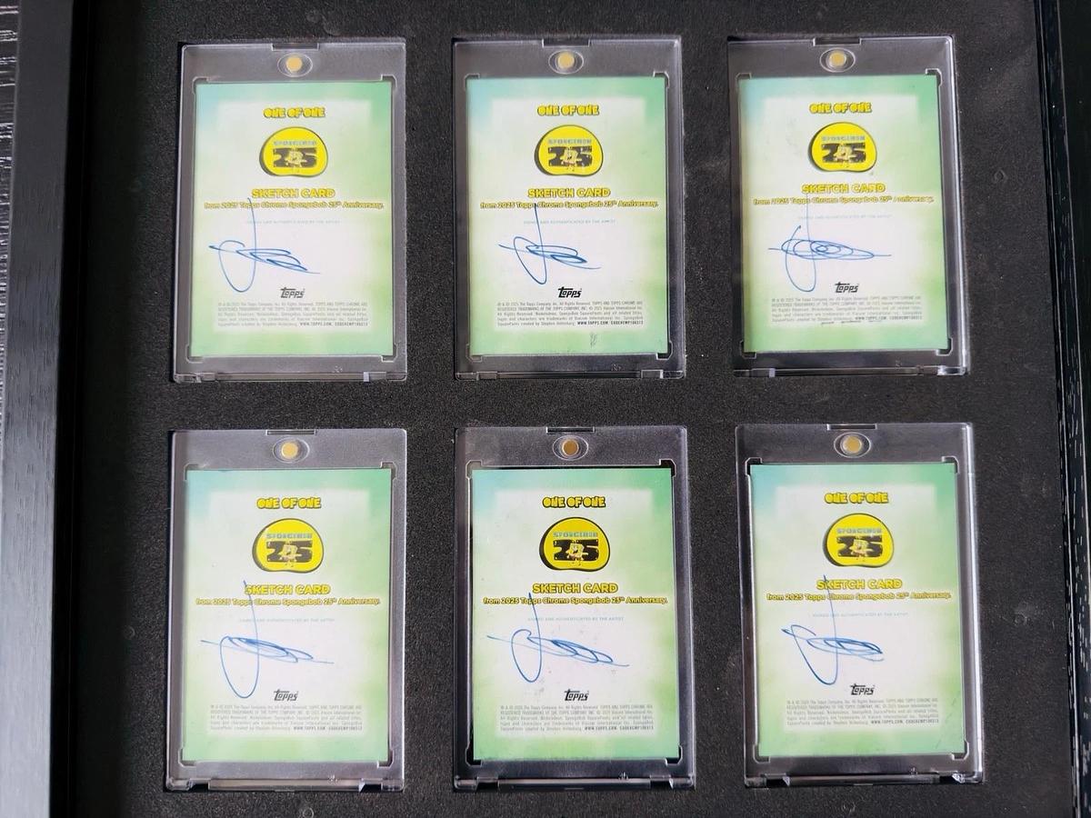 Used 2025 Topps Chrome SpongeBob SquarePants  1/1 Sketch Card Ultimate Collection