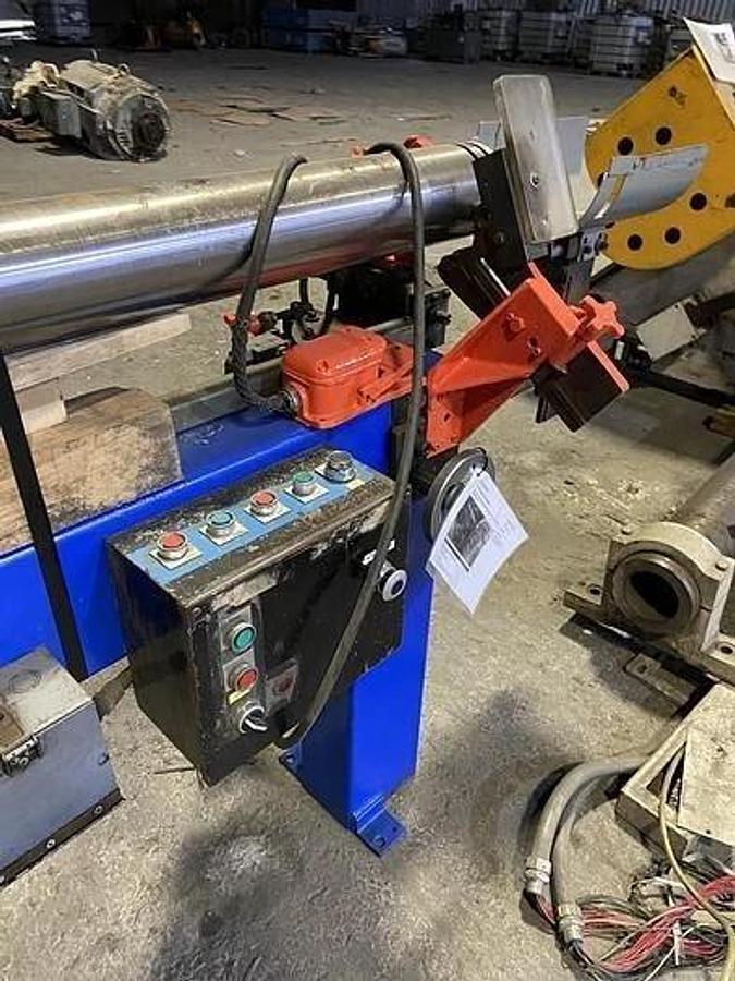 Used 120" APPLETON CORE CUTTER MODEL D21SH1010 SEMI AUTOMATIC 5" DIAMETER SHAFT