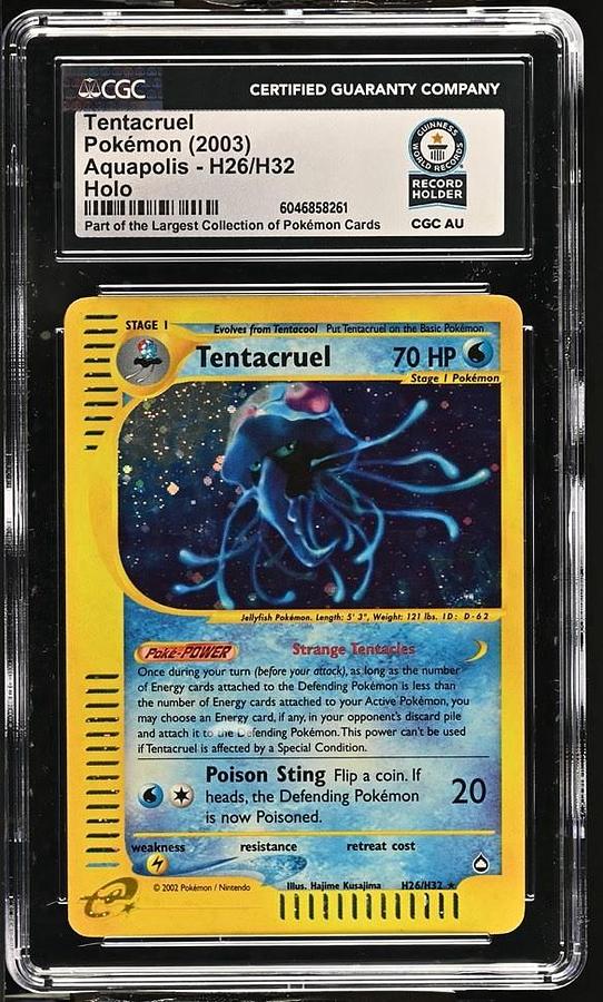 Used 2003 Tentacruel H26/H32 HOLO RARE Aquapolis Pokemon CGC WORLD RECORD 1/1