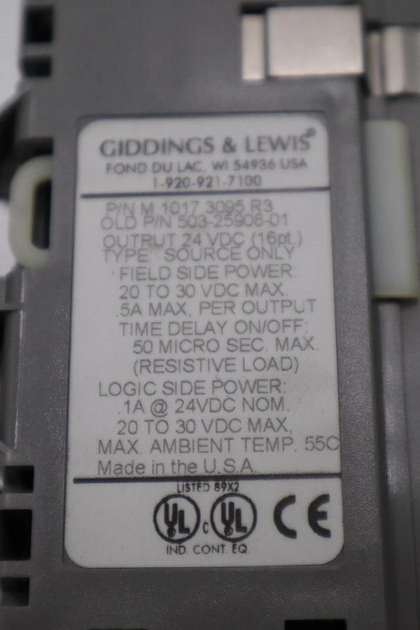 Used DANAHER MOTION M.1017.3095 R3 / M10173095 R3 GIDDINGS & LEWIS MODULE #6028