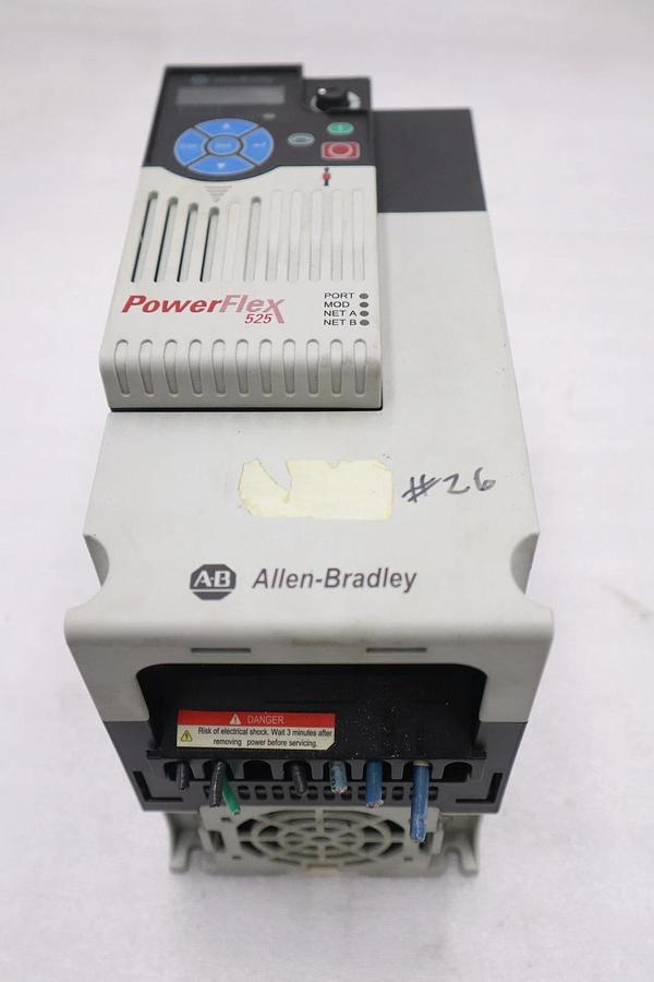 Used AB Allen-Bradley 25B-D017N104 PowerFlex 525 3PH AC Drive 7.5kW 10HP STOCK 5050CC