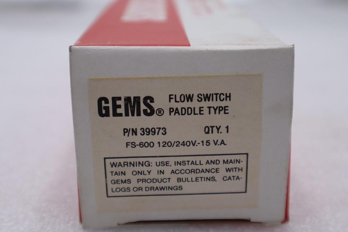 NEW GEMS 39973 TYPE FS-600 FLOW SWITCH PADDLE STOCK K-1767