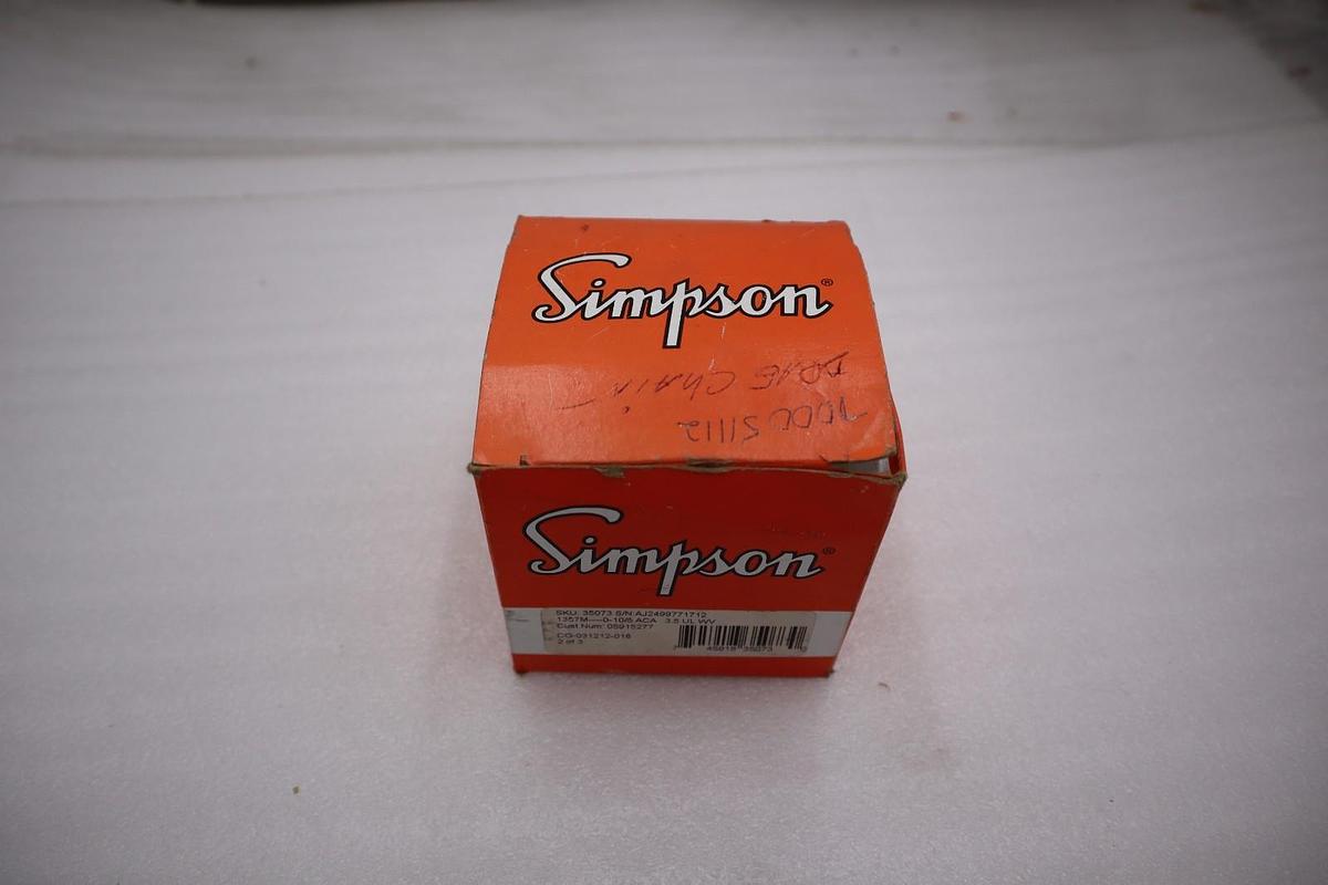 Used NEW SIMPSON 35073 / 35073 ANALOG PANEL METER MODEL 1357 RANGE 0-5 ACA STK H437A