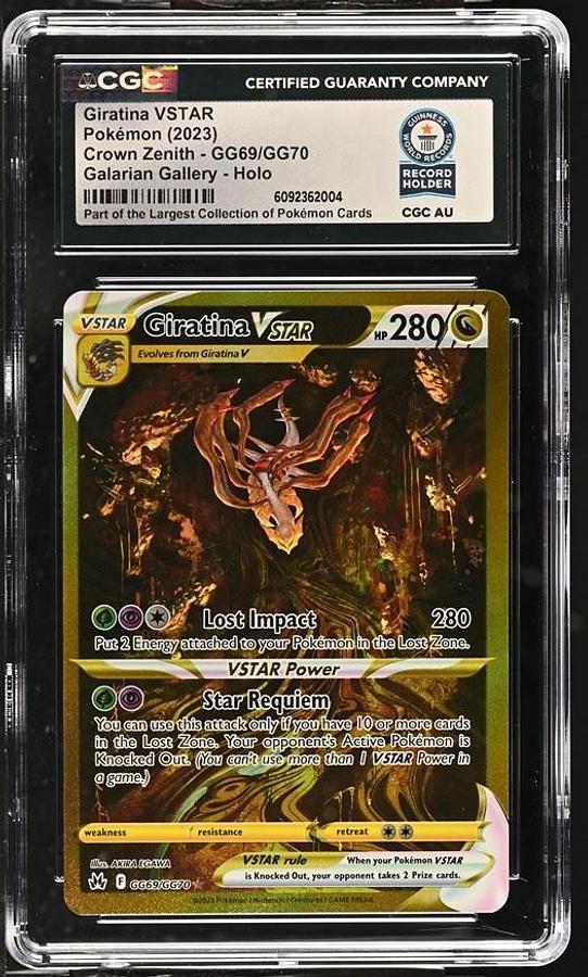 Used 2023 POKEMON CROWN ZENITH SECRET FULL ART/GIRATINA VSTAR CGC WORLD RECORD 1/1