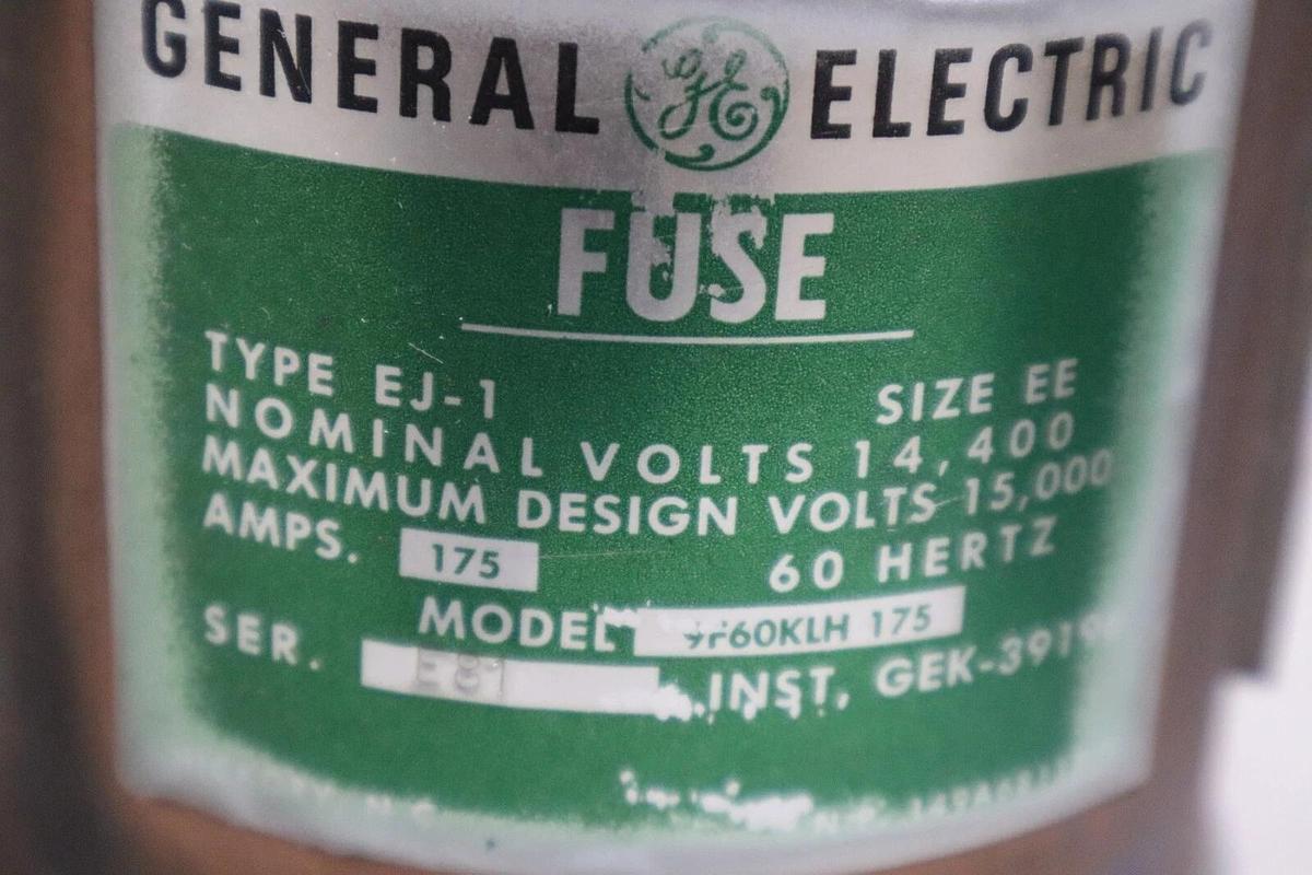 Used GENERAL ELECTRIC 9F60KLH175 CURRENT LIMITING FUSE NEW IN BOX STOCK G164