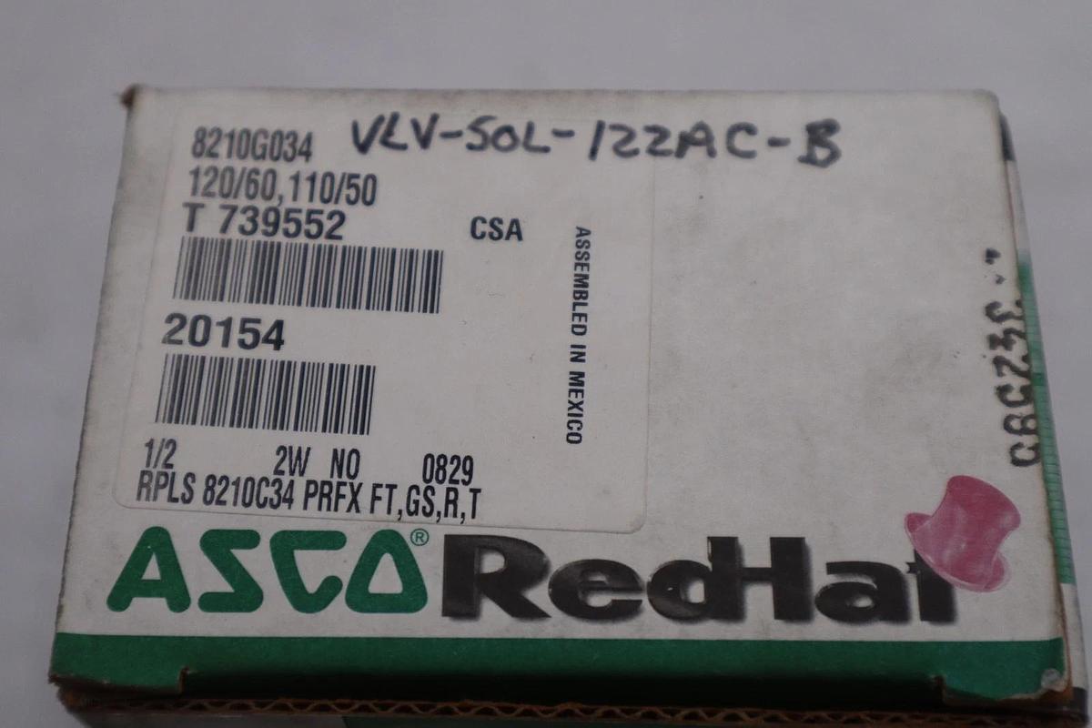 Asco 8210G034 Red-hat Ii Solenoid Valve NEW OPEN BOX STK GF847