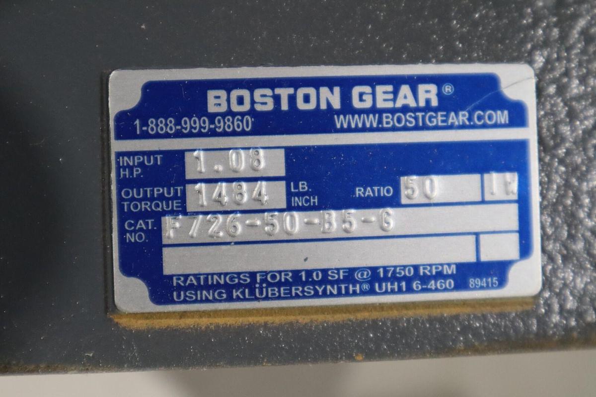 Used Boston Gear F726-50-B5-G Reducer NEW IN BOX STOCK G166