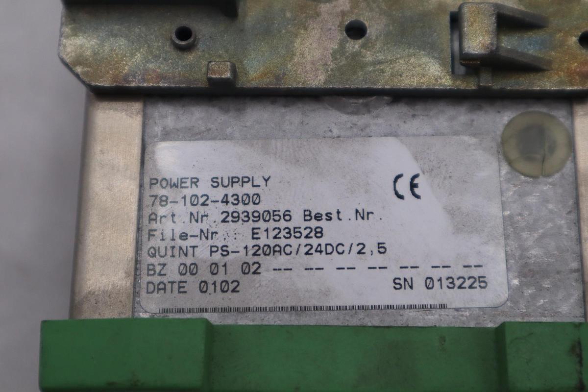 Used PHOENIX CONTACT QUINT-PS-120AC/24DC/2.5 POWER SUPPLY  STOCK H557A