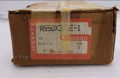 NEW Gould Shawmut A550X300E-1 300E Amp 5.5kV Amp-trap Fuse CS-3 300A NIB L-190