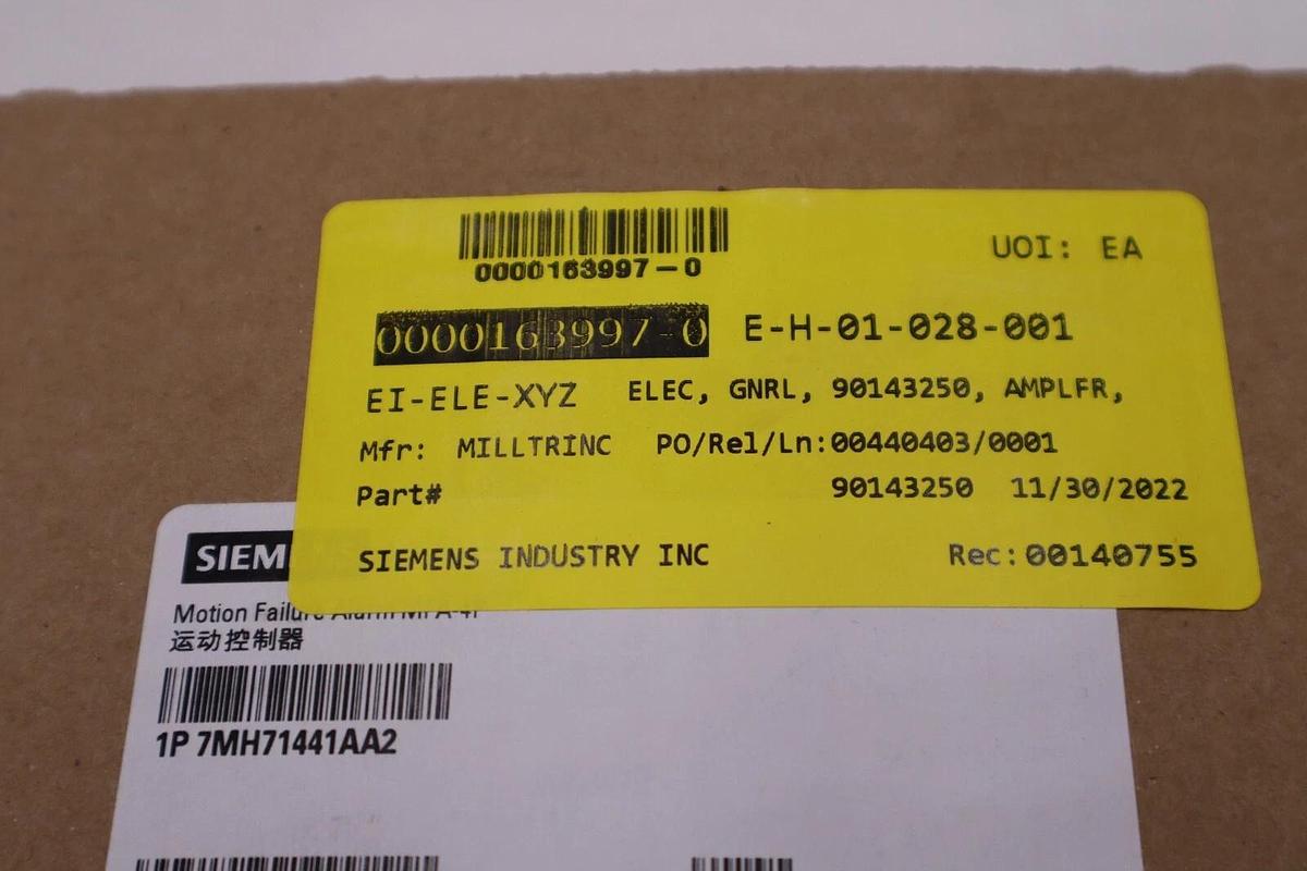 Used SIemens 7MH71441AA2 - New Surplus Motion Failure Alarm MFA-4P Stock G80A 4019169849425
