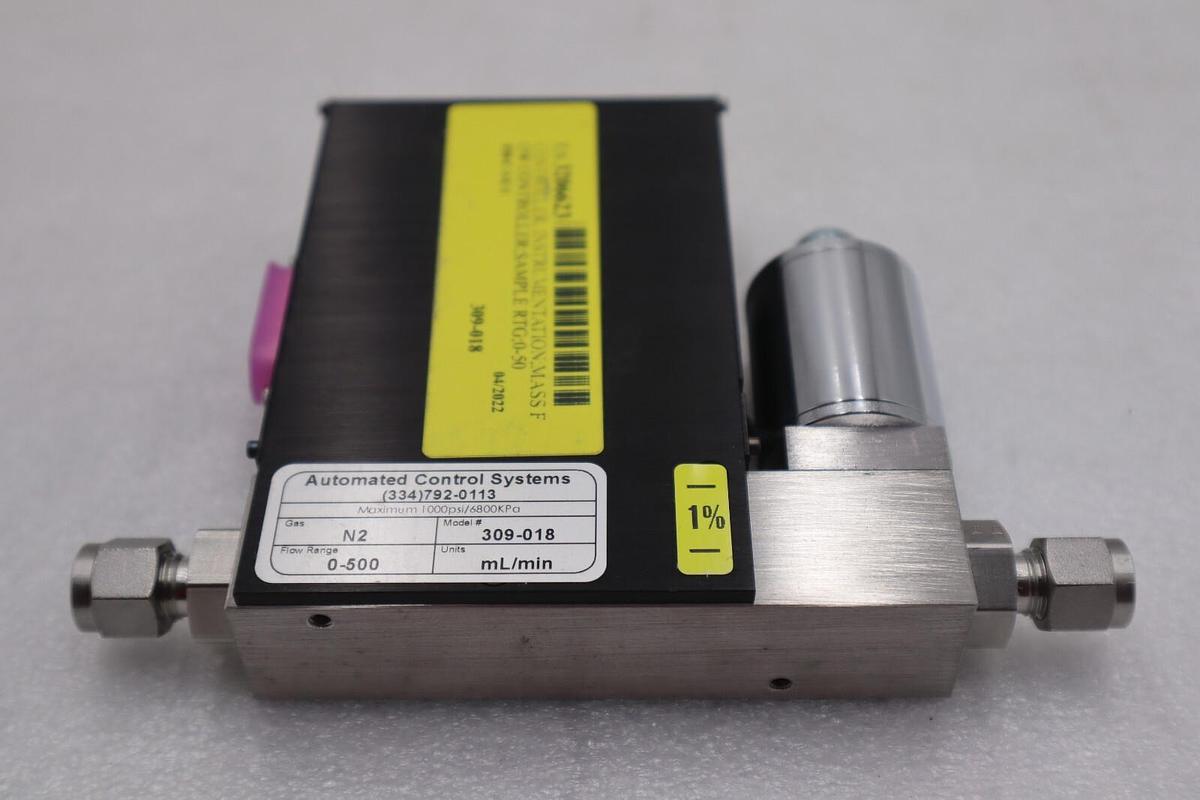 Used NEW AUTOMATED CONTROL SYSTEMS MODEL 309-018 GAS FLOW REGULATOR STOCK K-2132