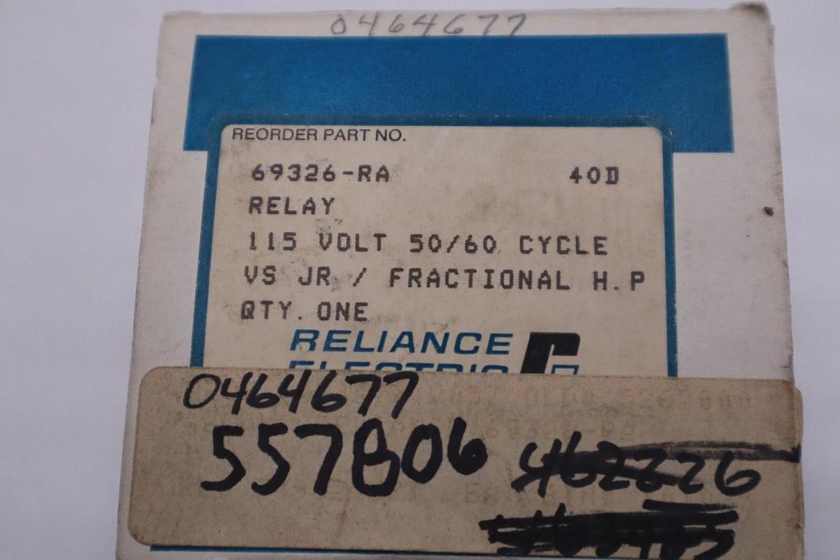 Used NEW IN BOX RELIANCE POTTER & BRUMFIELD 69326-RA RELAY STOCK G643A