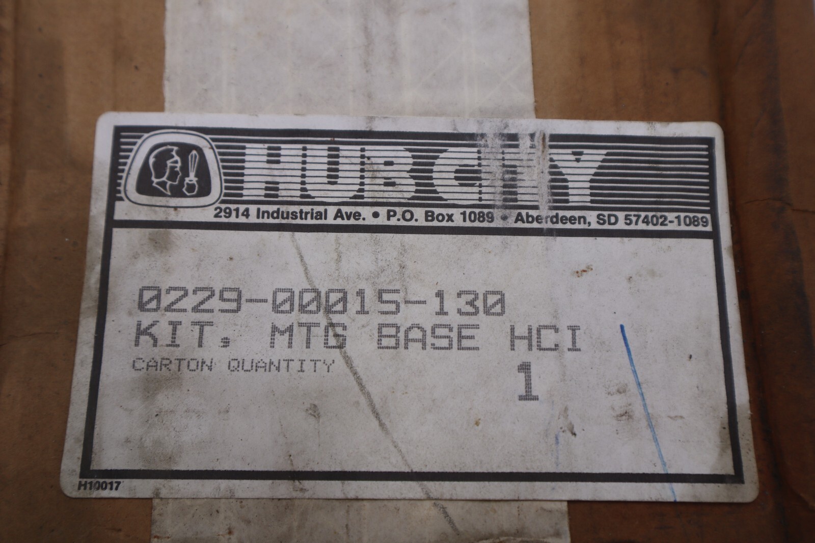 Used HUB CITY 0229-00015-130 KIT, MTG BASE HCI STOCK B-897