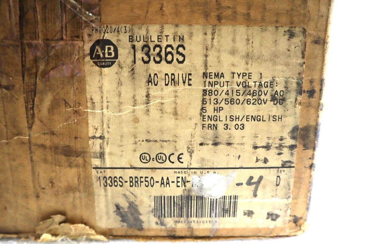 Used ALLEN BRADLEY 1336S-BRF50-AA-EN BULLETIN 1336S AC DRIVE SERIES D STOCK #2172