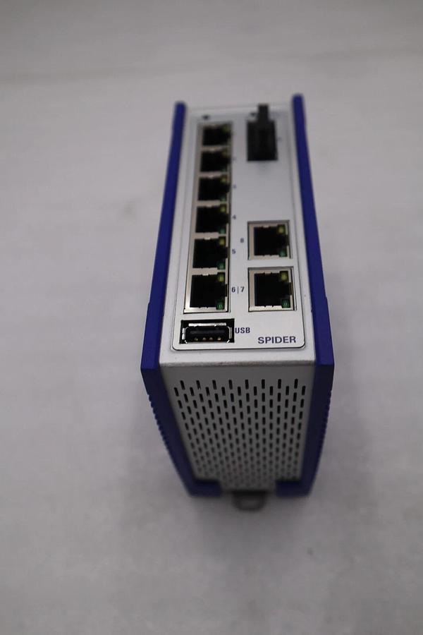 Used Hirschmann IEC 61131-2 Spider 8TX Rail Ethernet Switch STOCK 1813B