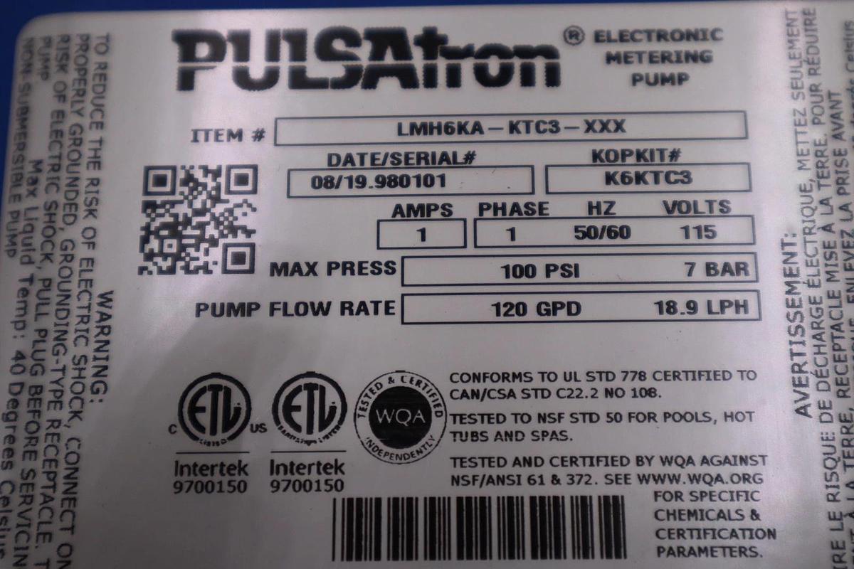 PULSATRON PULSAFEEDER LMH6KAKTC3XXX / LMH6KA-KTC3-XXX NEW IN BOX STOCK GF-469
