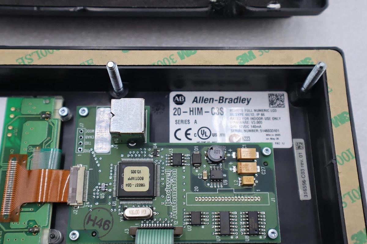 Used Allen Bradley 20-HIM-C3S Powerflex Lcd Remote Programming Terminal Ser A #1789